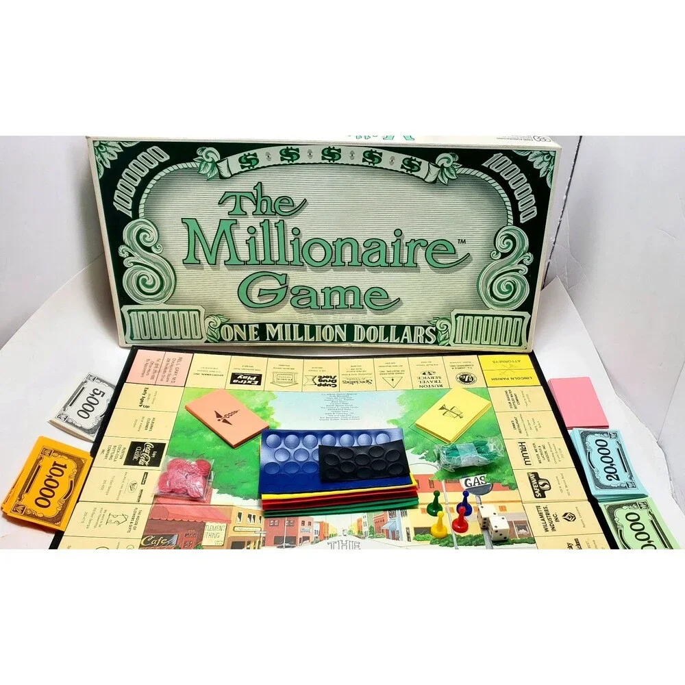Vtg 1987 Millionaire Game Ruston LA Ltd Ed Board Game Jr High Fundraiser 87 READ
